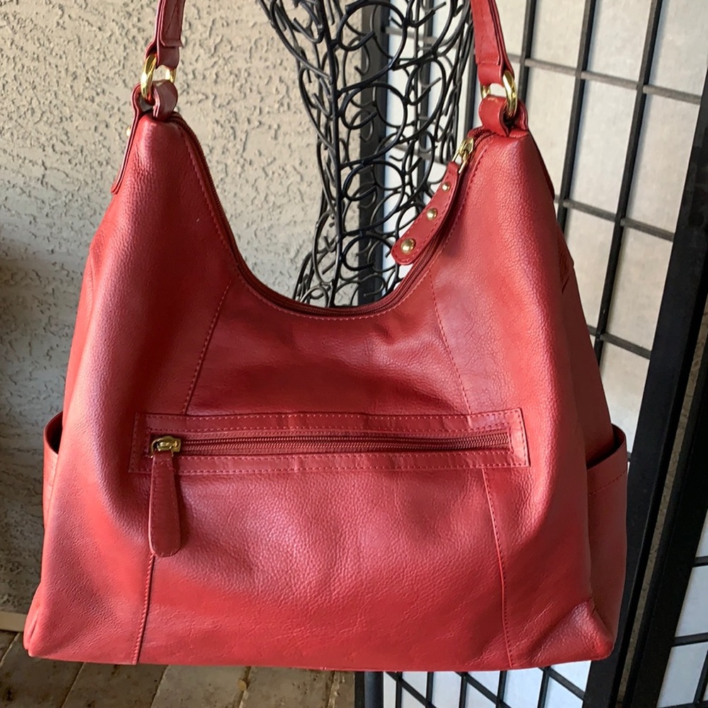 Marco Avani red leather bag